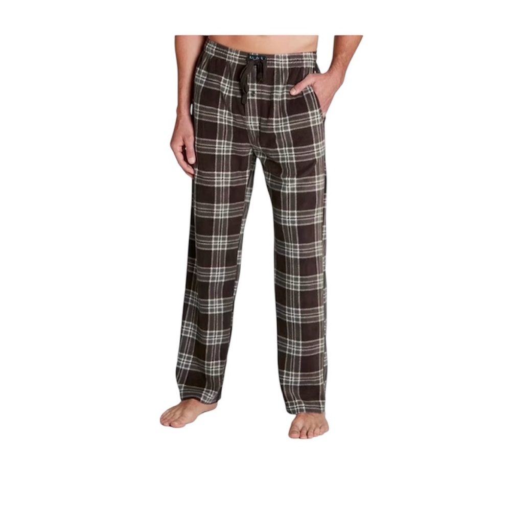 Lucky Brand Men’s Fleece Sleep Pants – Size Large – EUC Brown Cream